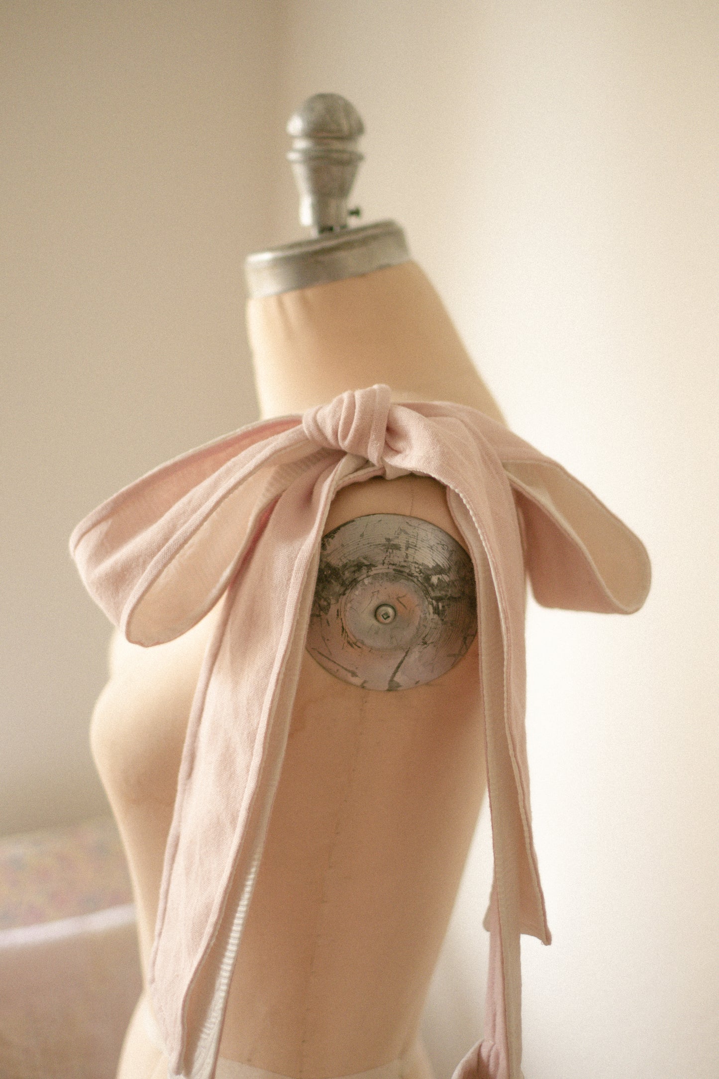 NEW♡ Handmade Ribbon slouchy tote bag - pinky promise