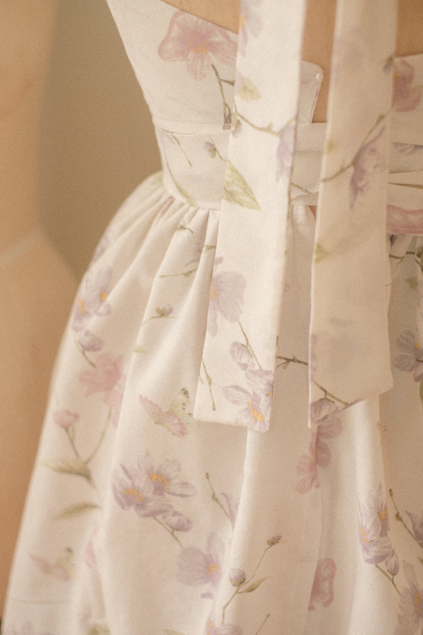 Handmade vintage apron set - violet meadow