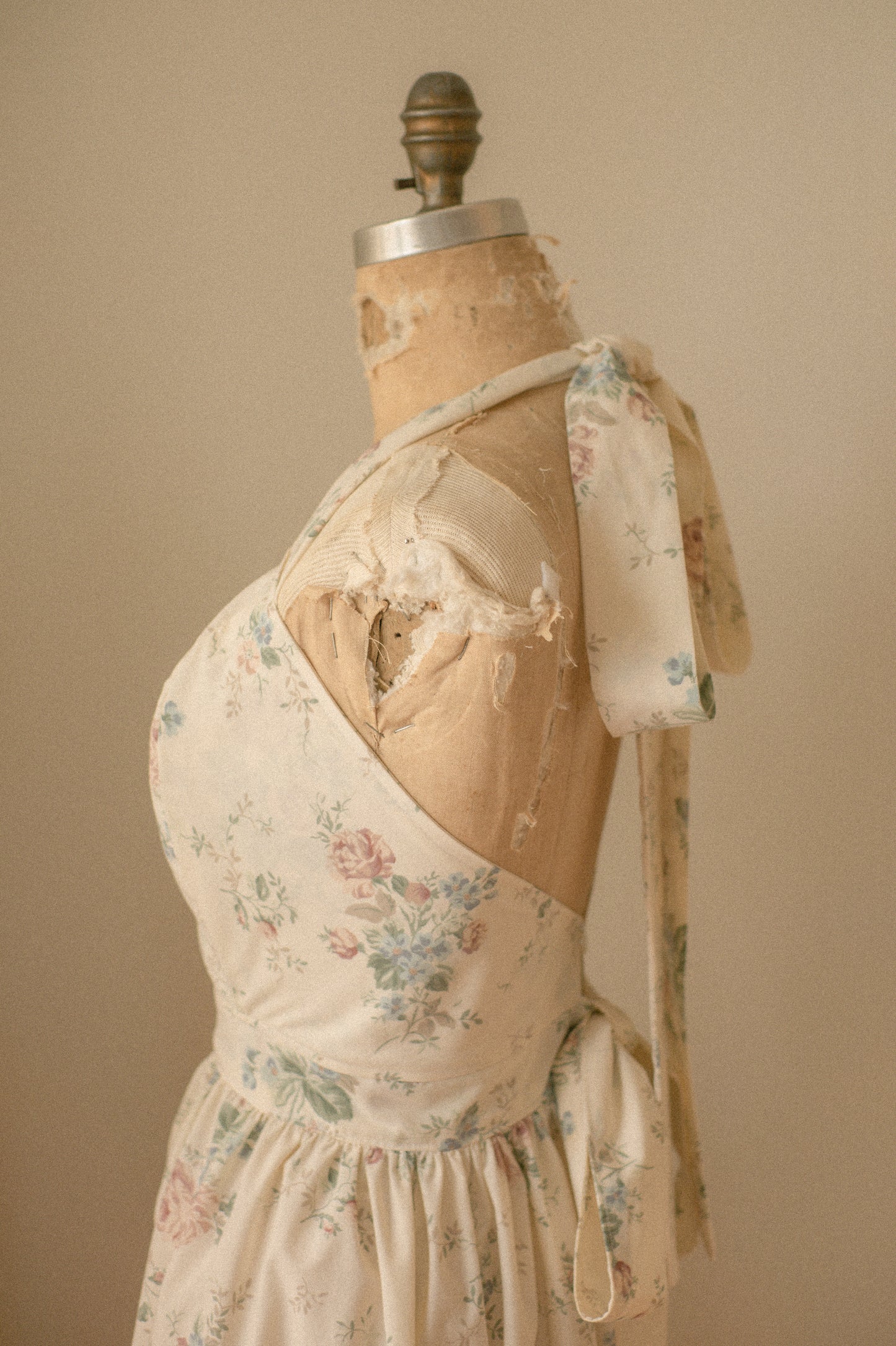 Handmade vintage apron set - vintage garden