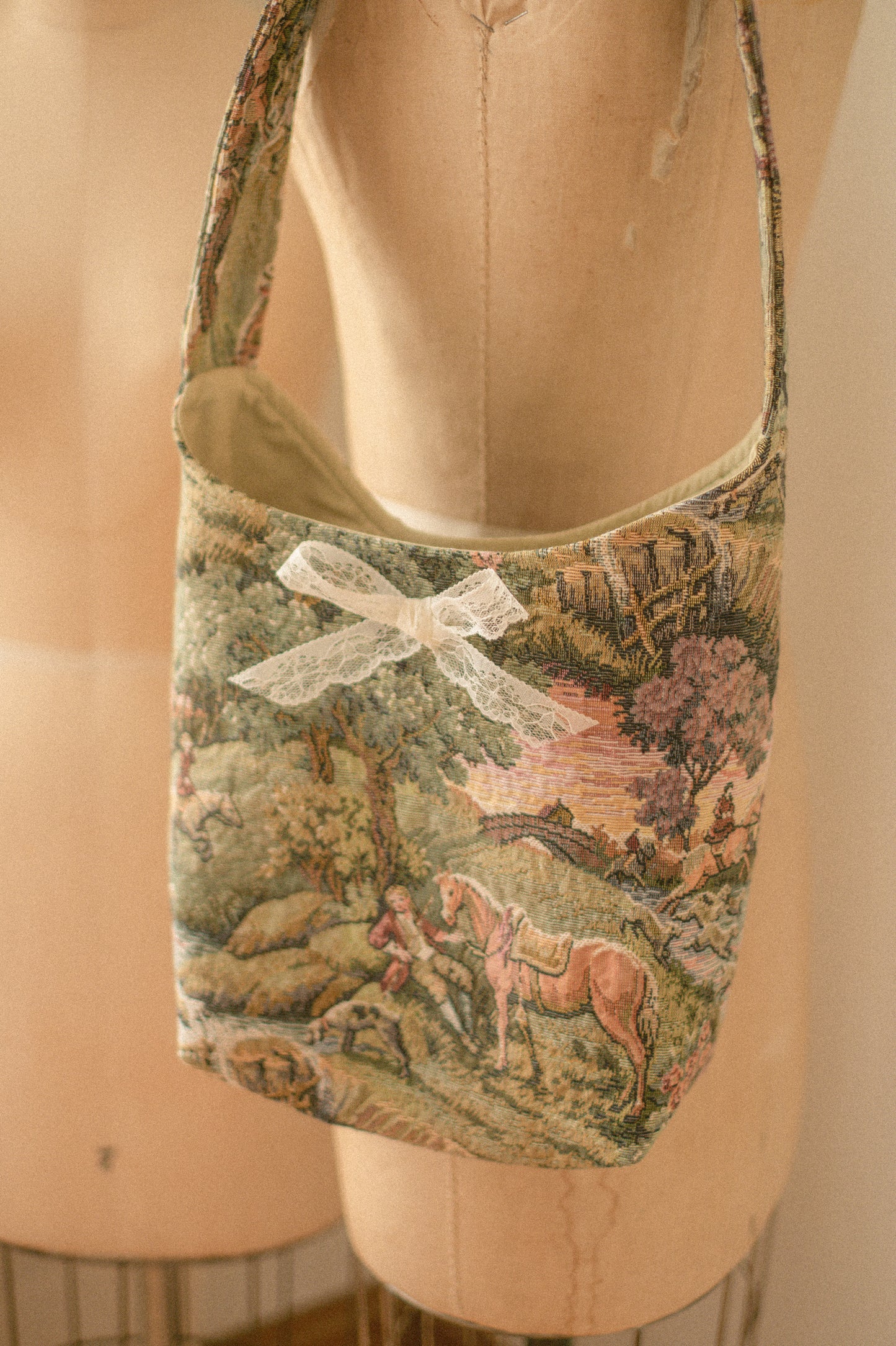 Handmade vintage tapestry tote♡