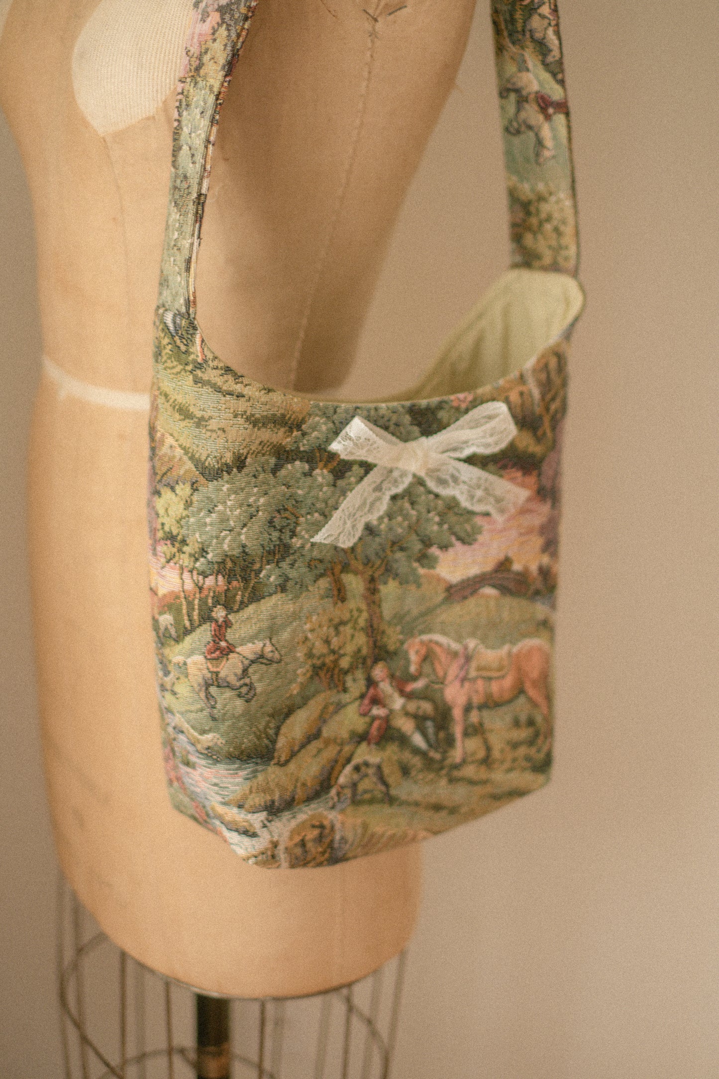 Handmade vintage tapestry tote♡