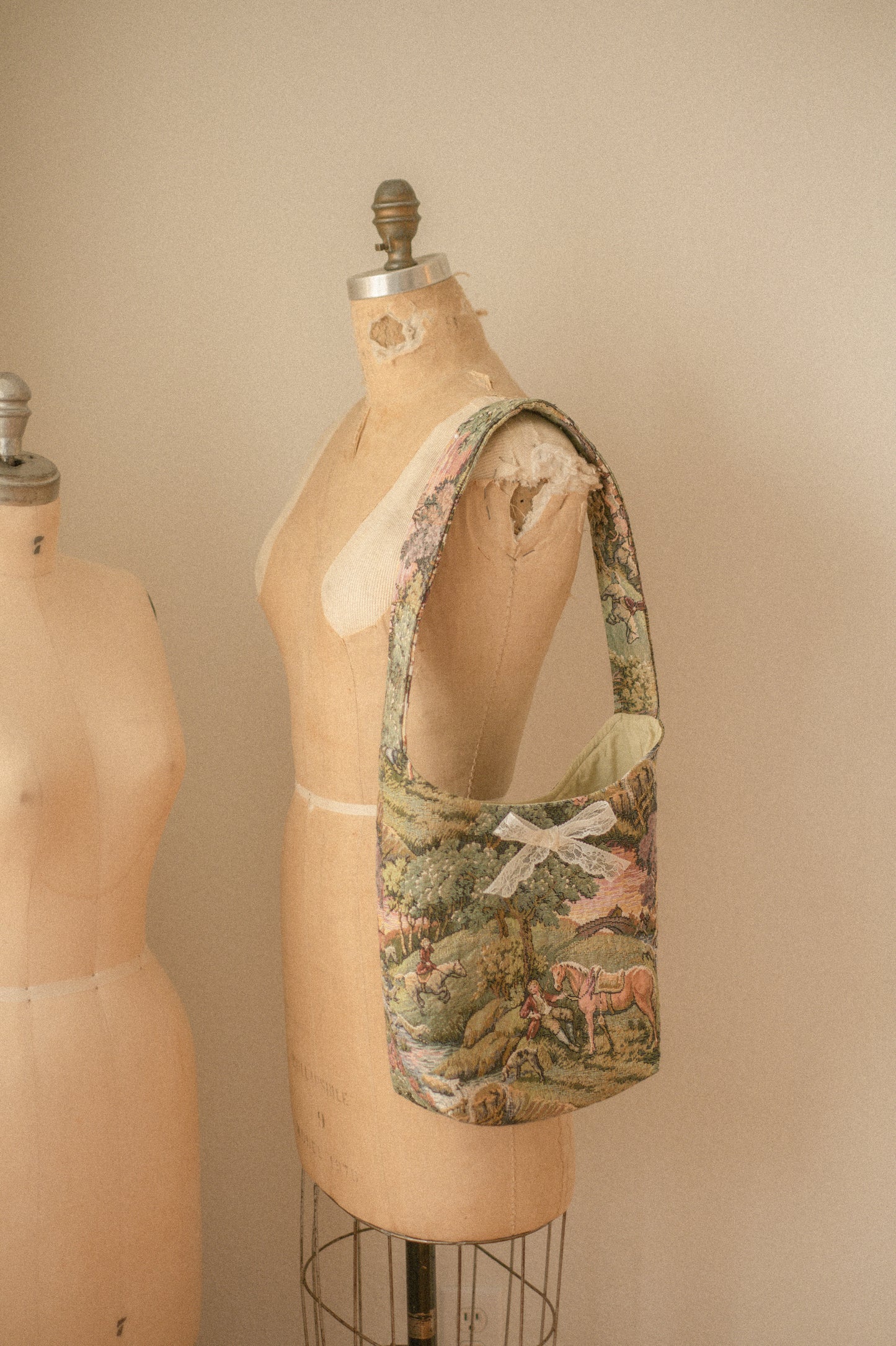 Handmade vintage tapestry tote♡