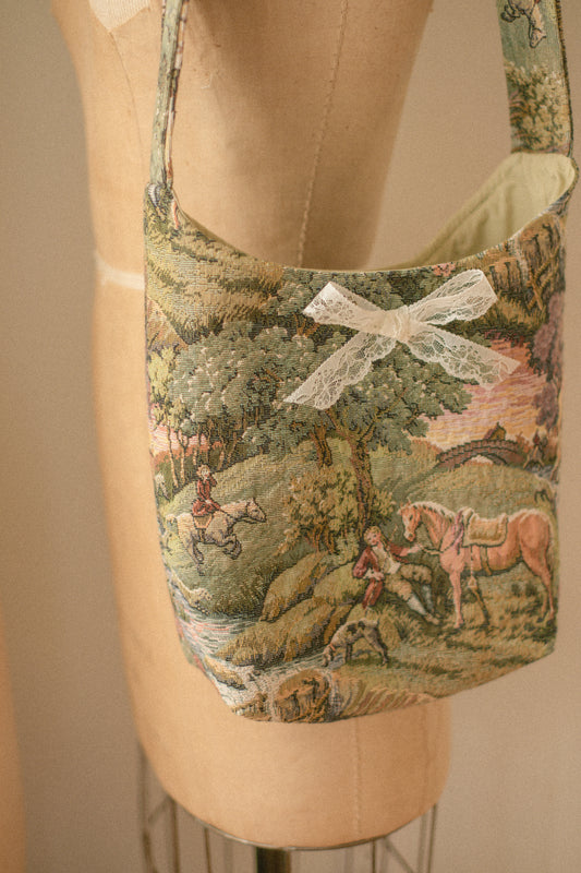 Handmade vintage tapestry tote♡