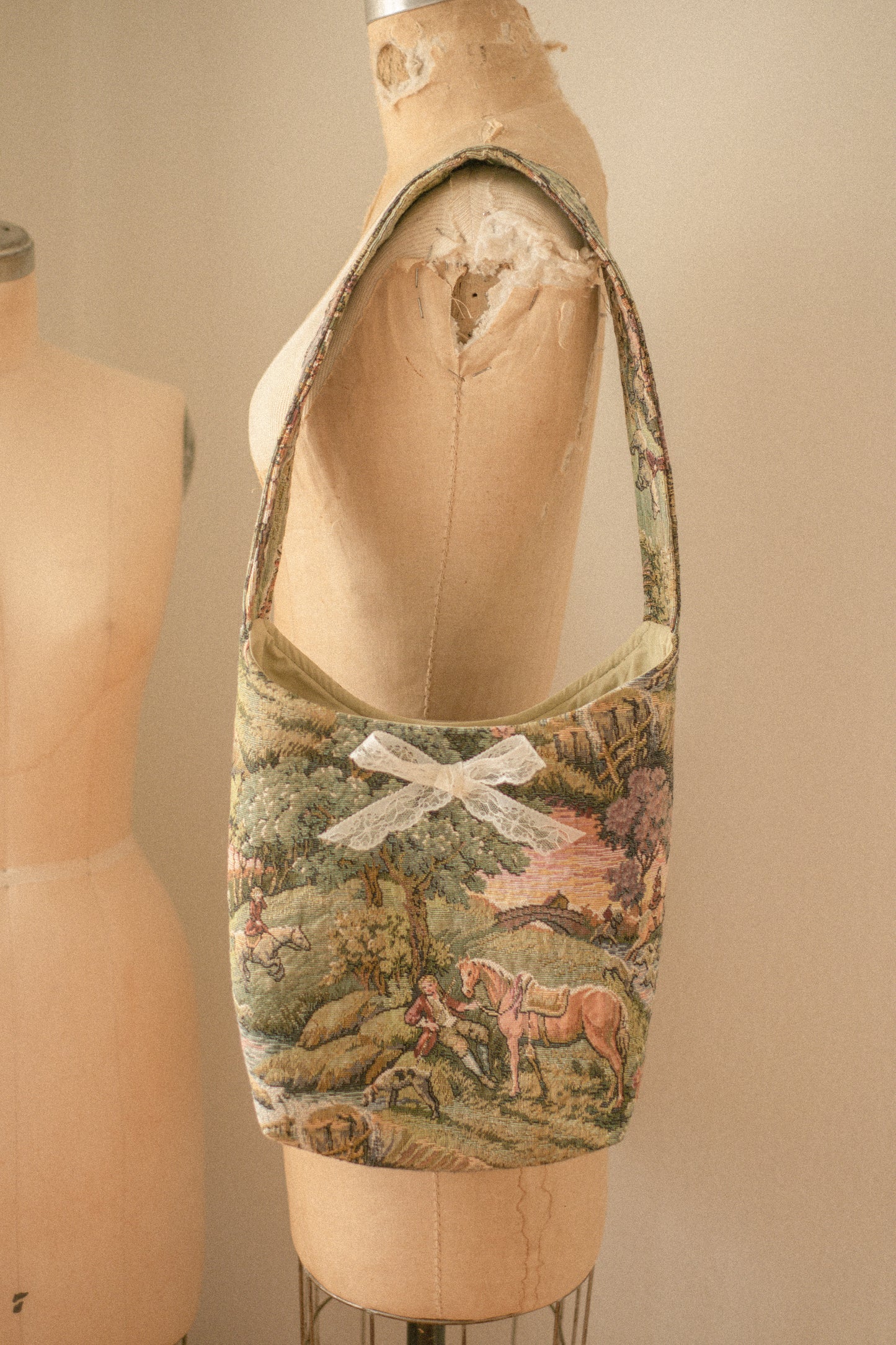 Handmade vintage tapestry tote♡