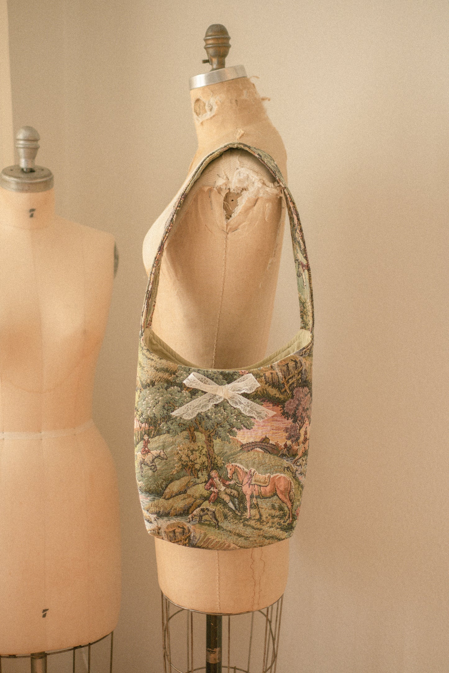 Handmade vintage tapestry tote♡
