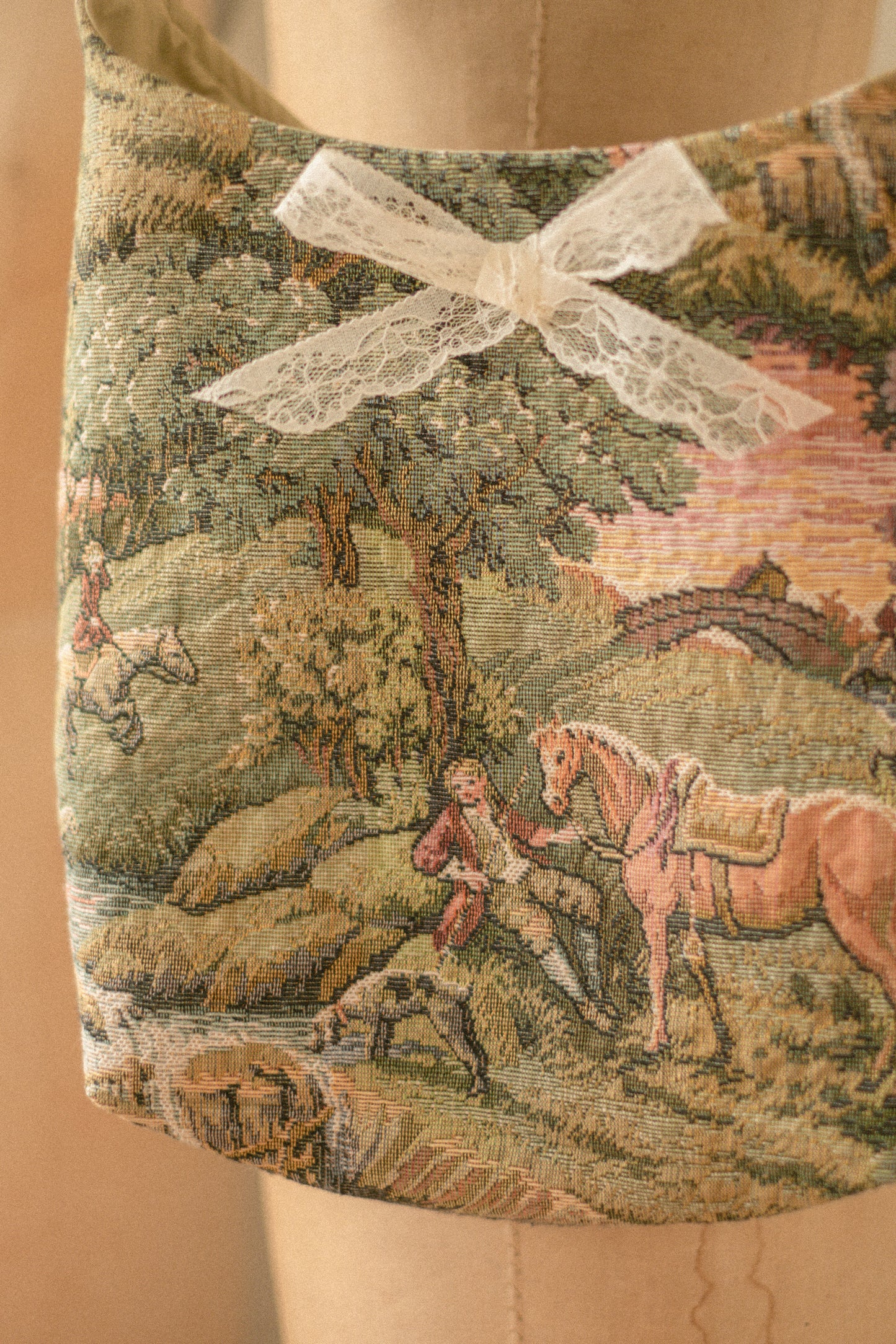 Handmade vintage tapestry tote♡