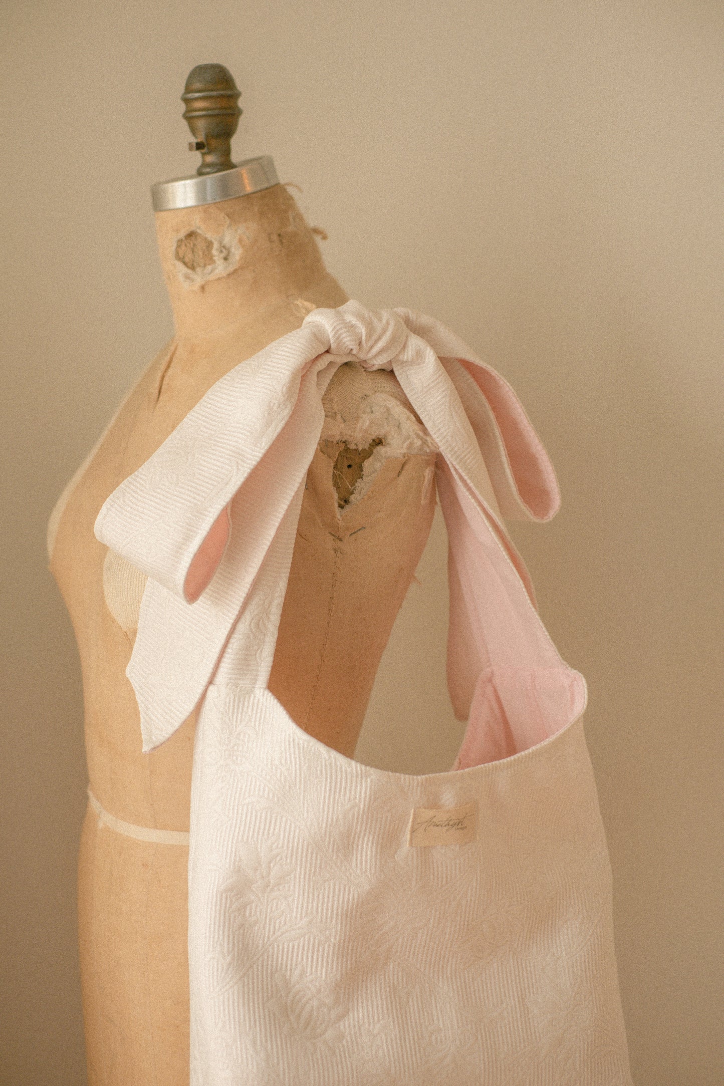 Handmade Ribbon reversible tote - rosie