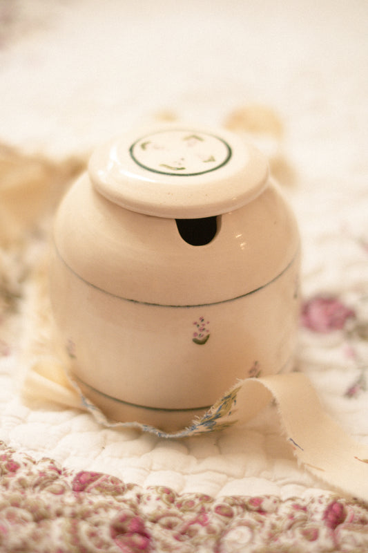 Vintage handmade ceramic honey pot ♡