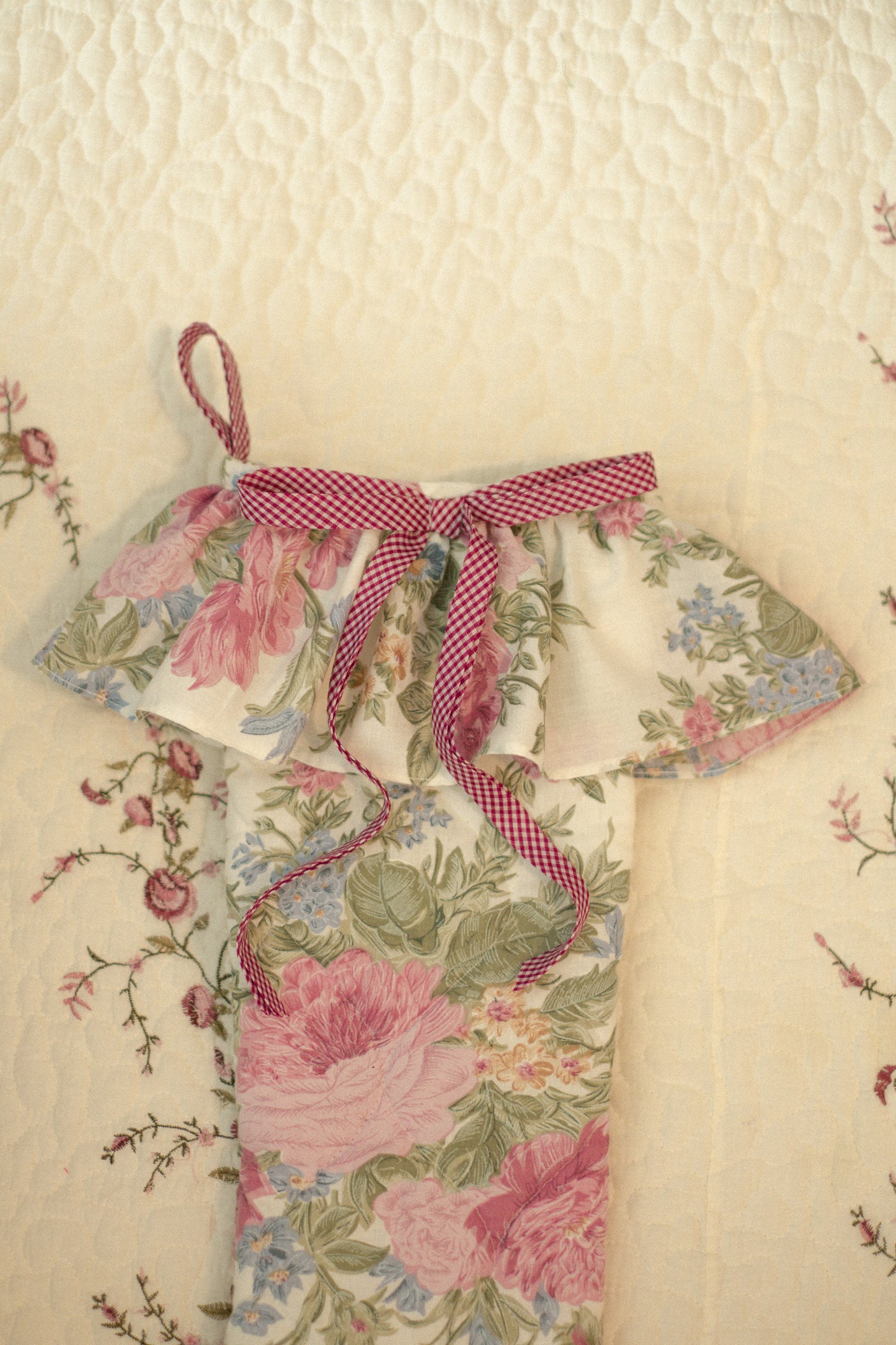 Handmade vintage holiday stocking - Sugarplum
