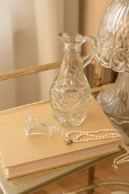 Vintage glass crystal bottle