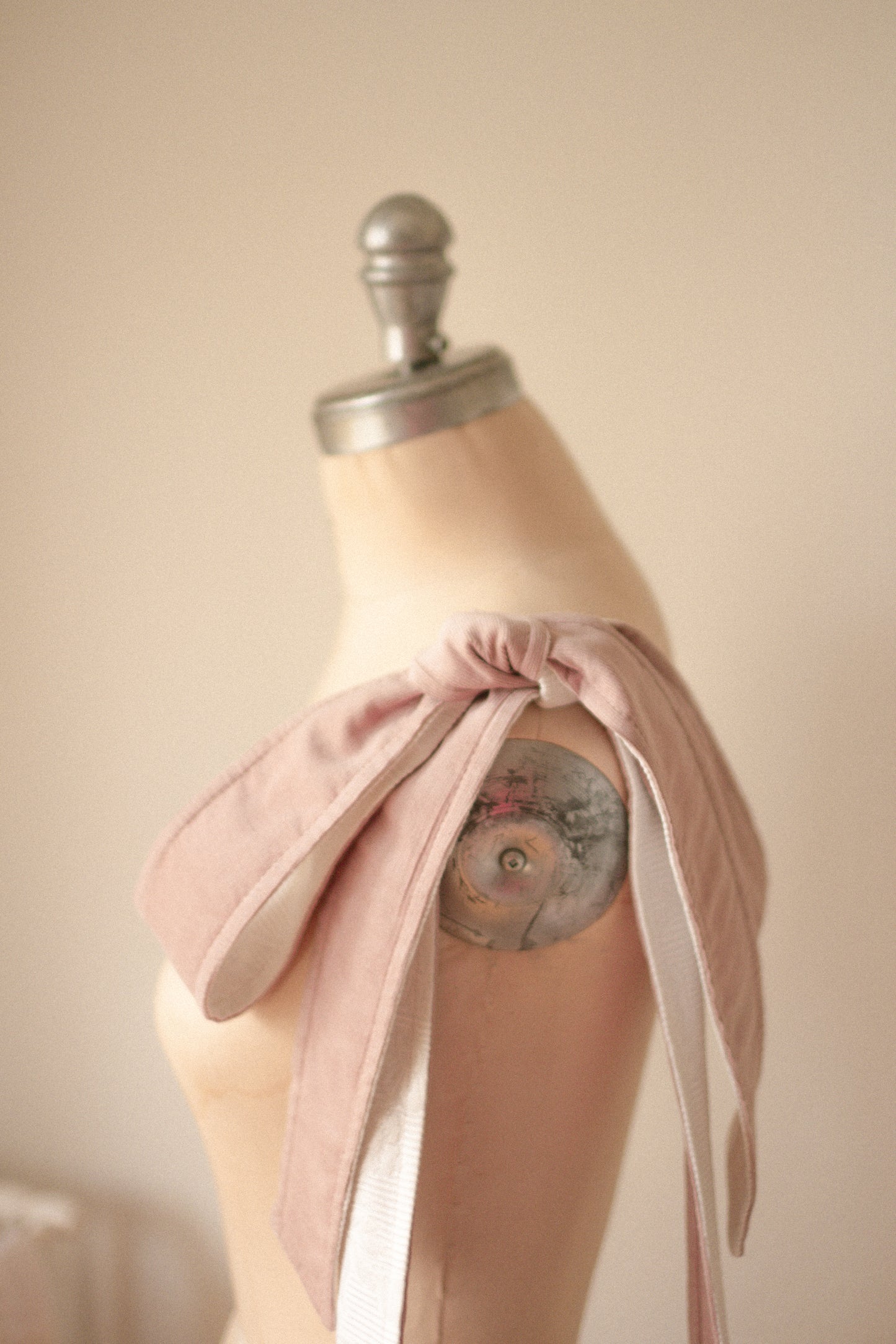 NEW♡ Handmade Ribbon slouchy tote bag - Pinky swear