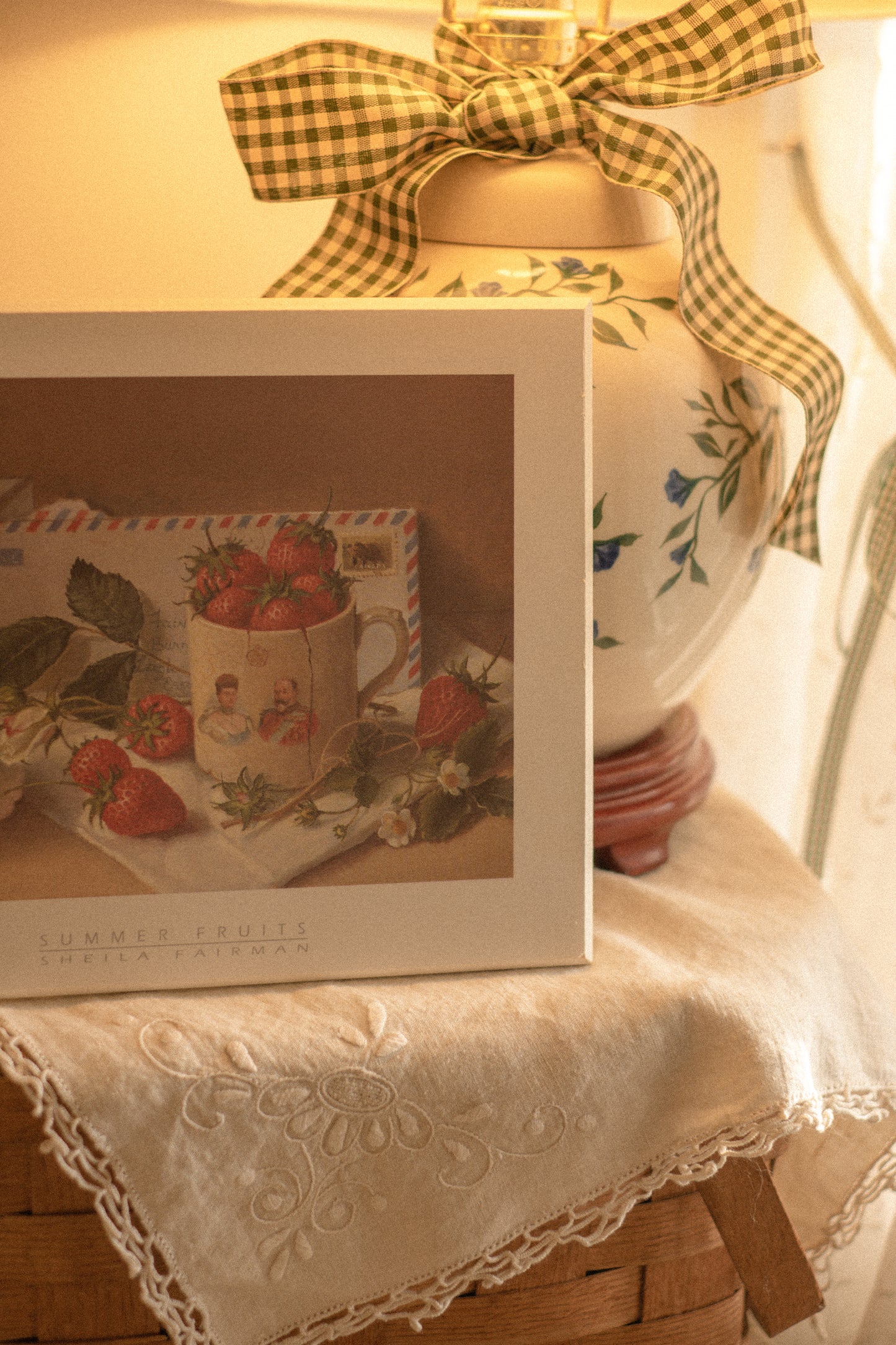 vintage strawberry wall art