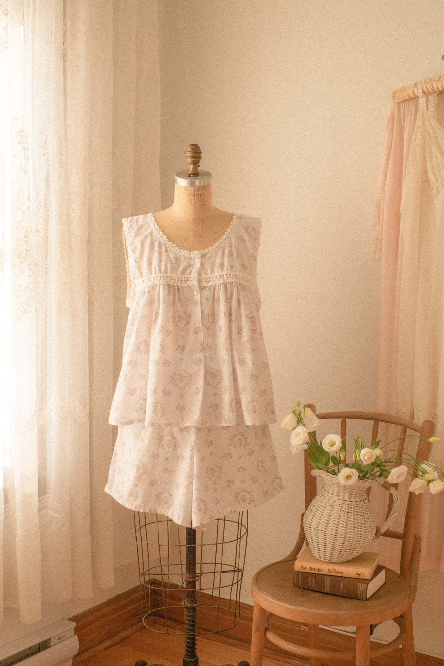 Vintage reworked cotton pyjama set♡