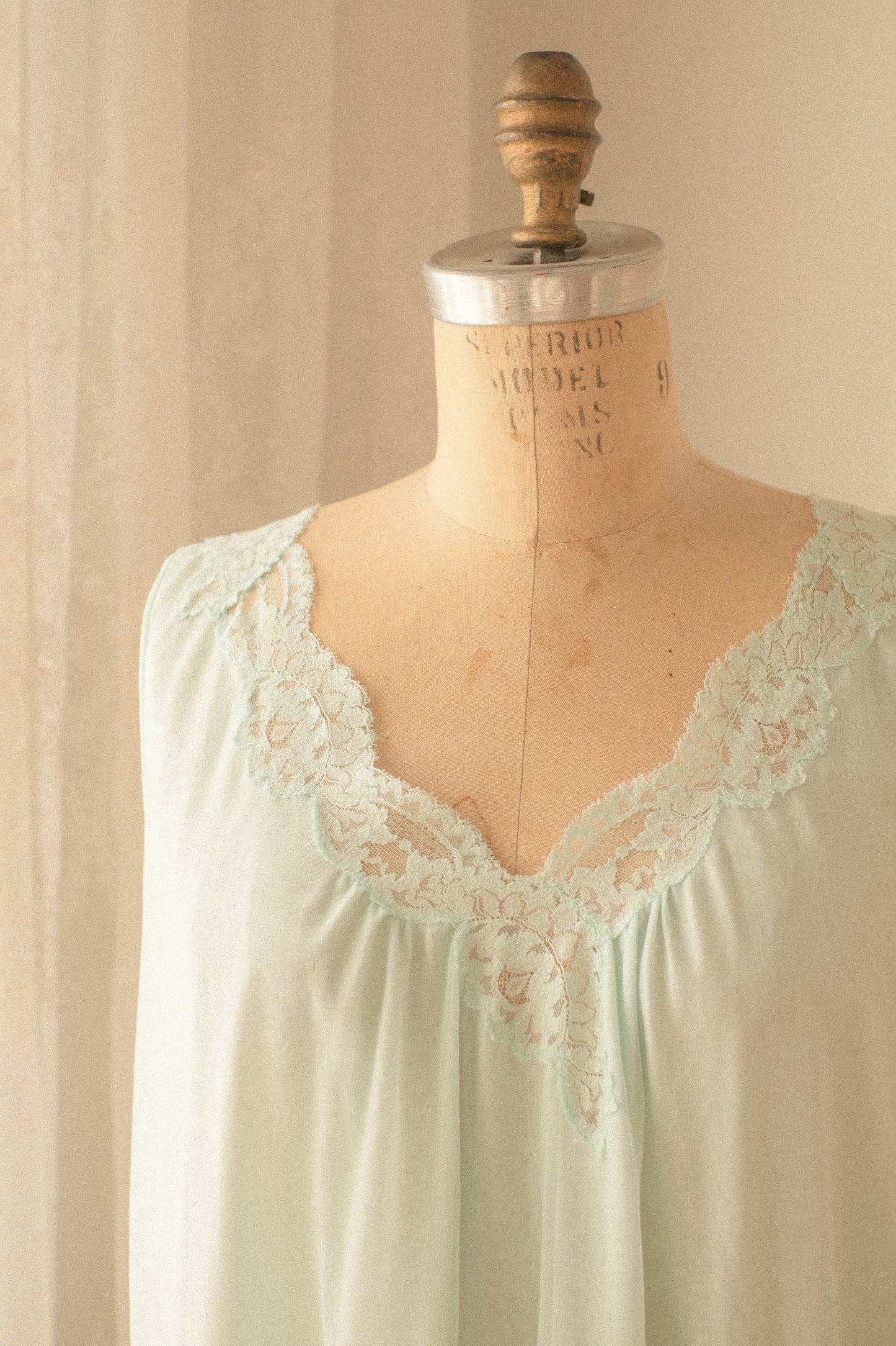 Vintage sheer blue lace nighty