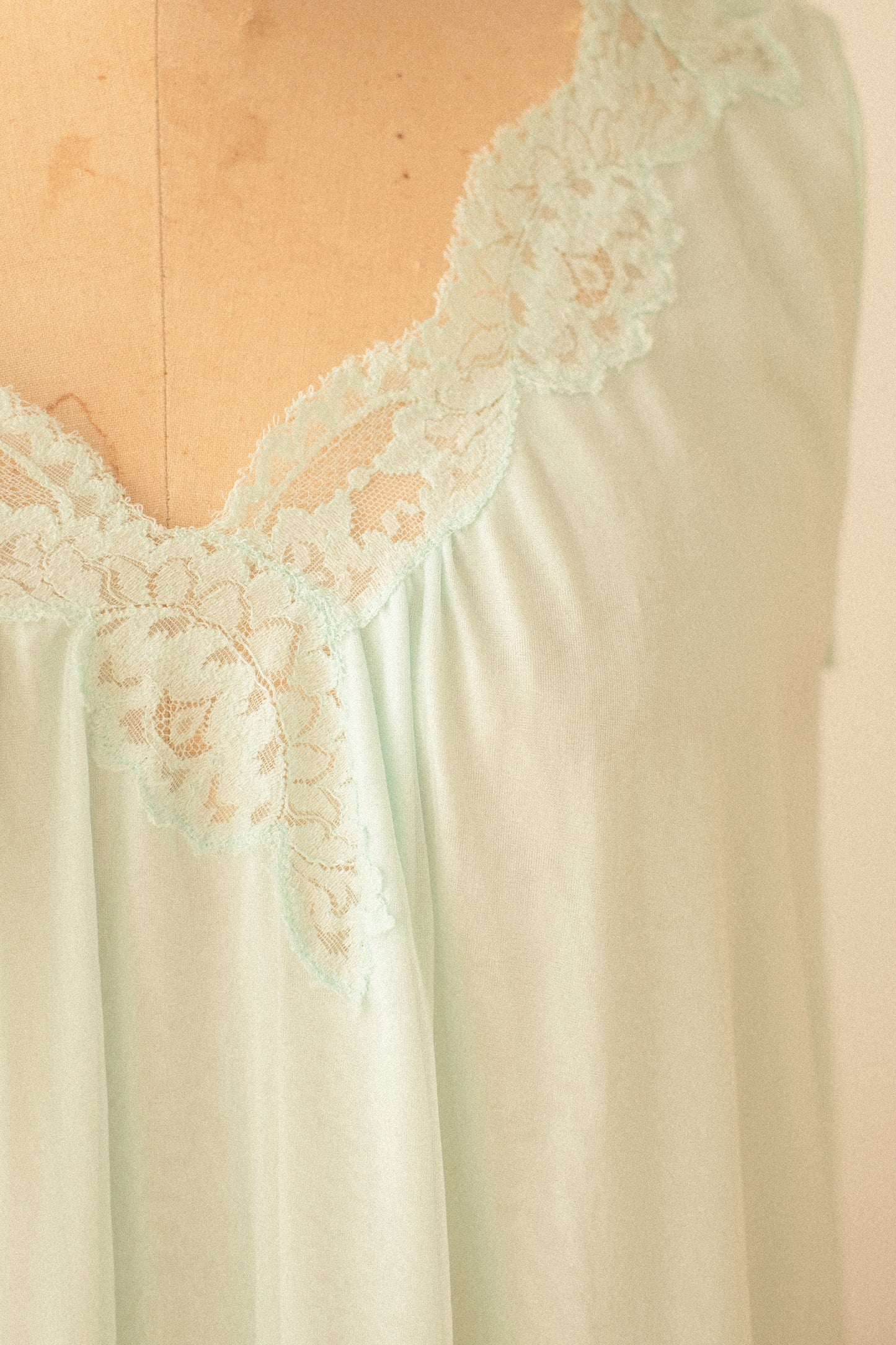 Vintage sheer blue lace nighty