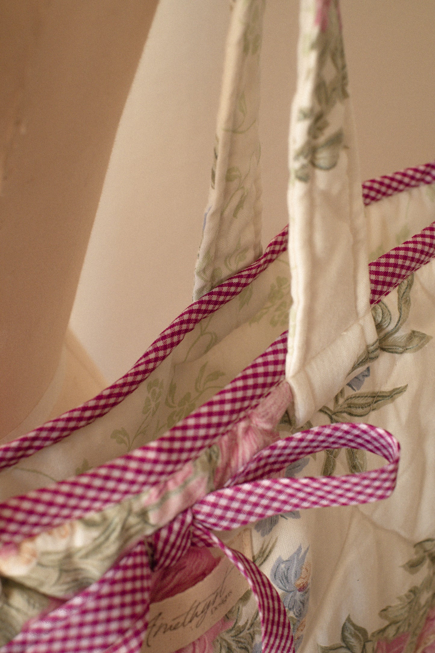 Handmade quilted mini tote bag - Sugarplum