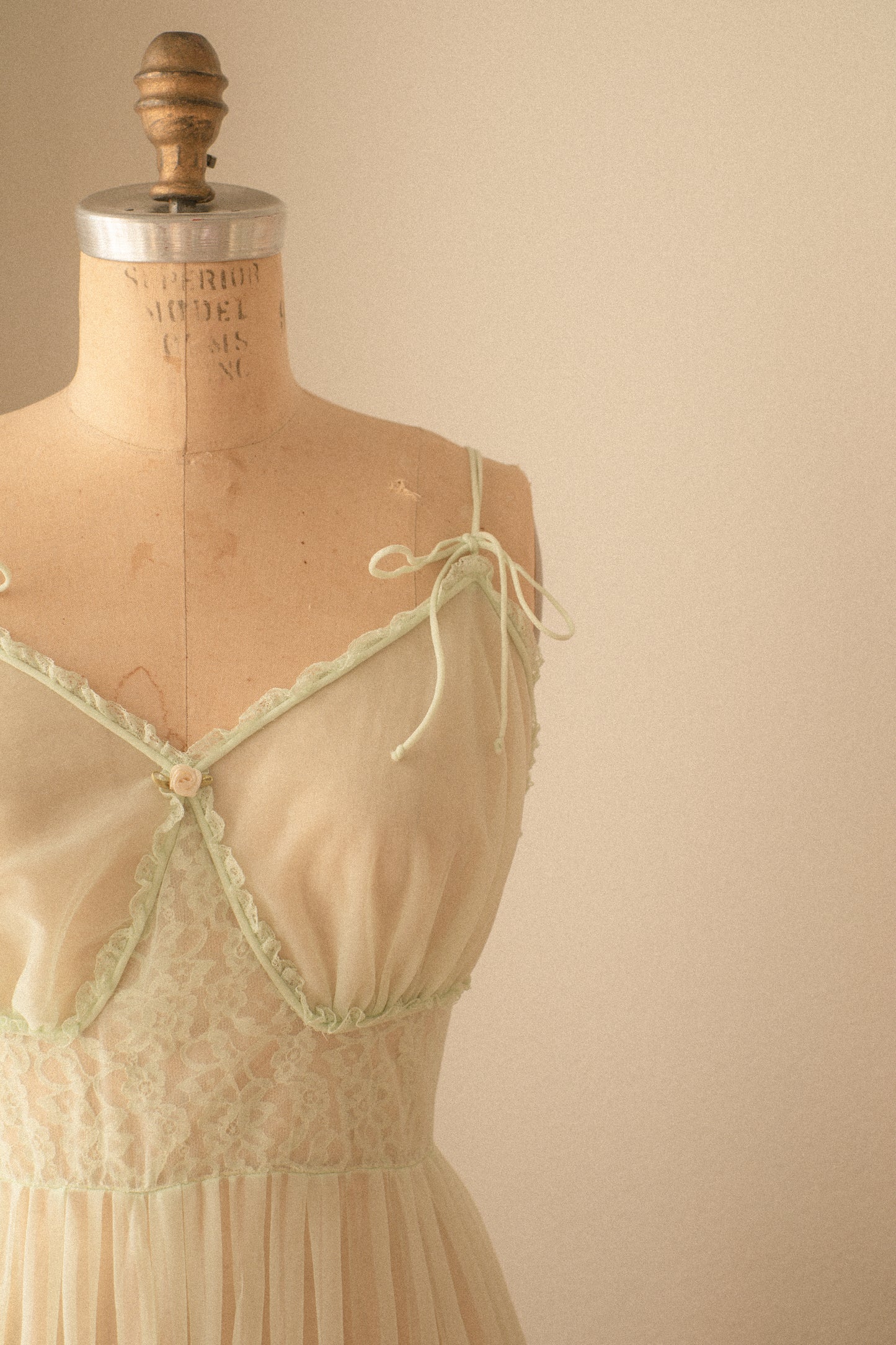 Vintage romantic sheer lace lingerie dress