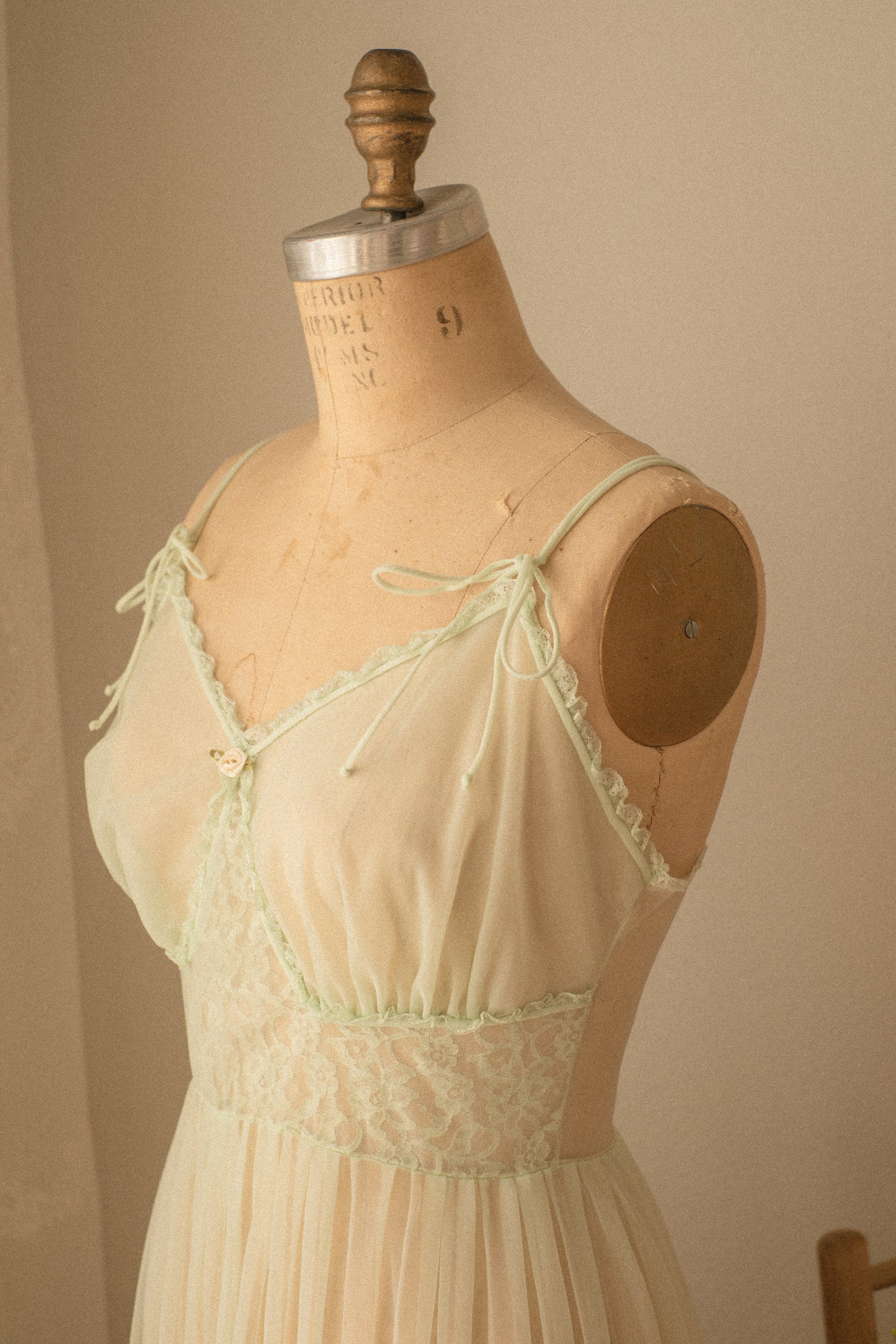 Vintage romantic sheer lace lingerie dress