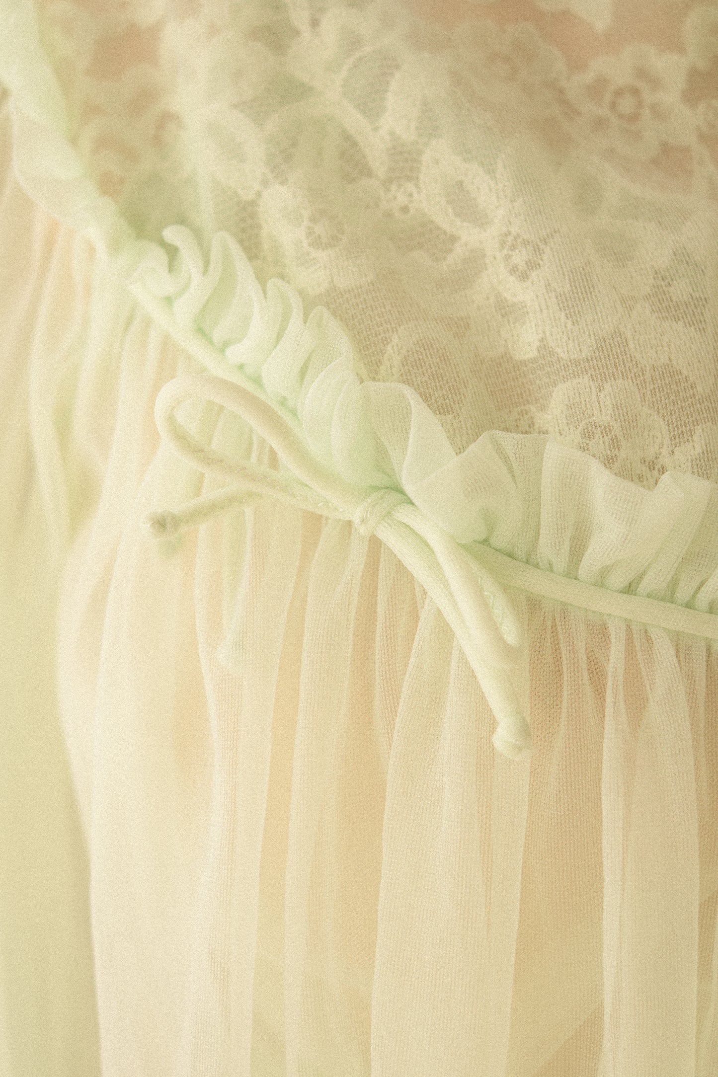 Vintage romantic sheer lace lingerie duster