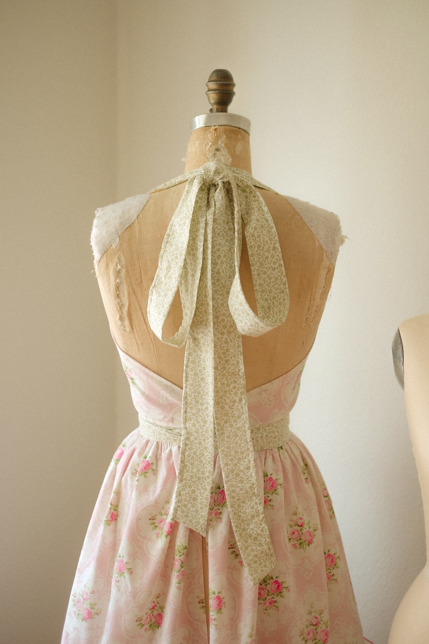 Handmade vintage floral apron - Valentine♡