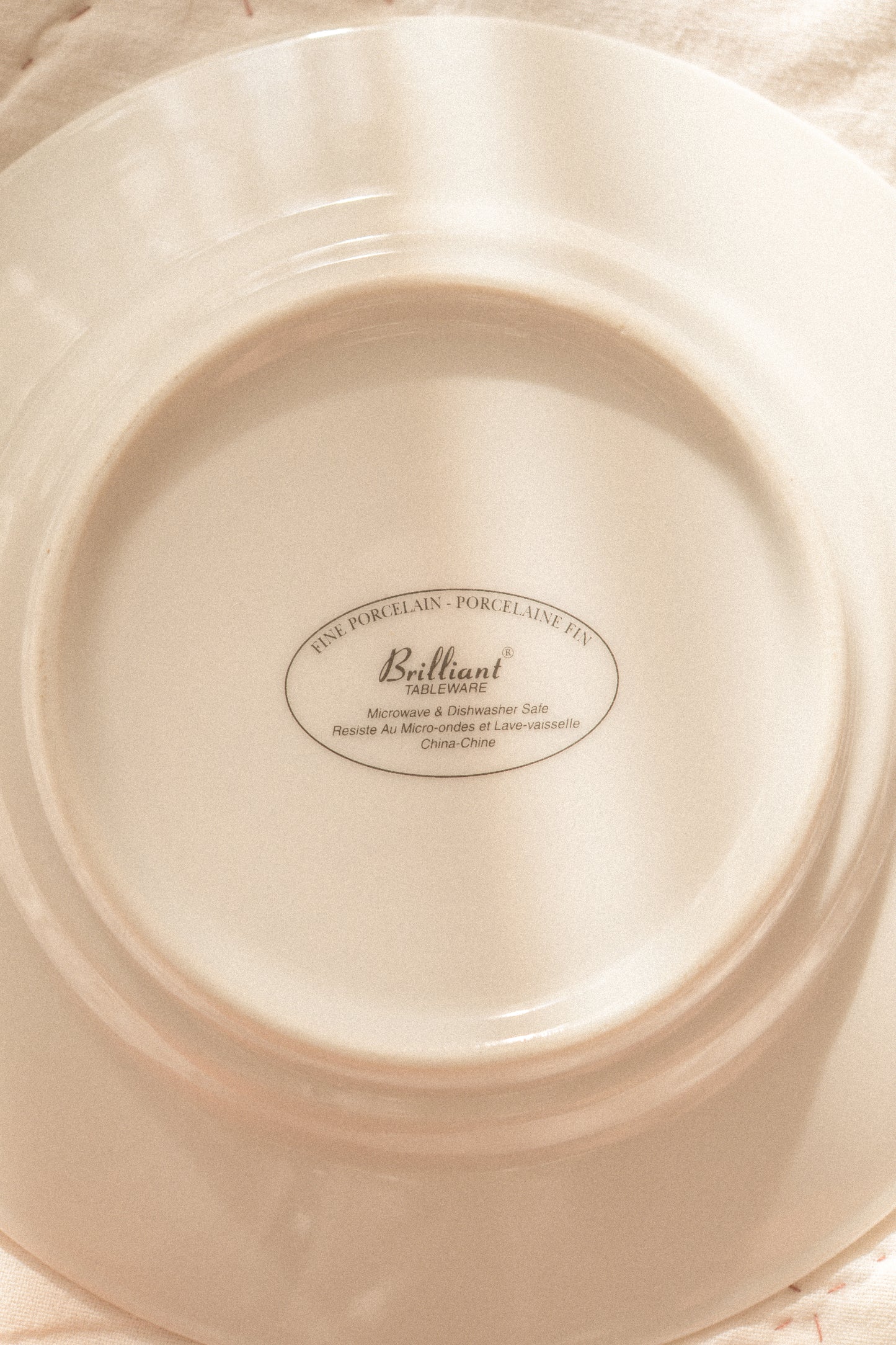 Vintage floral gingham dessert plate set