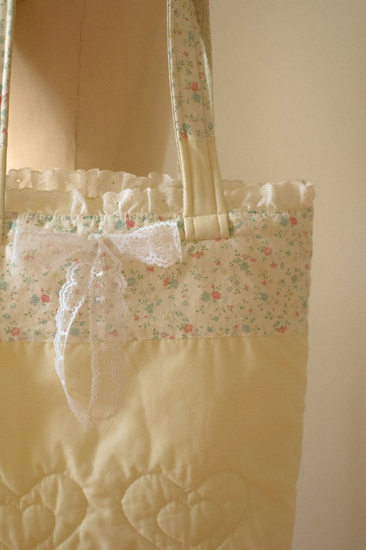 Handmade quilted tote bag - Lover ♡
