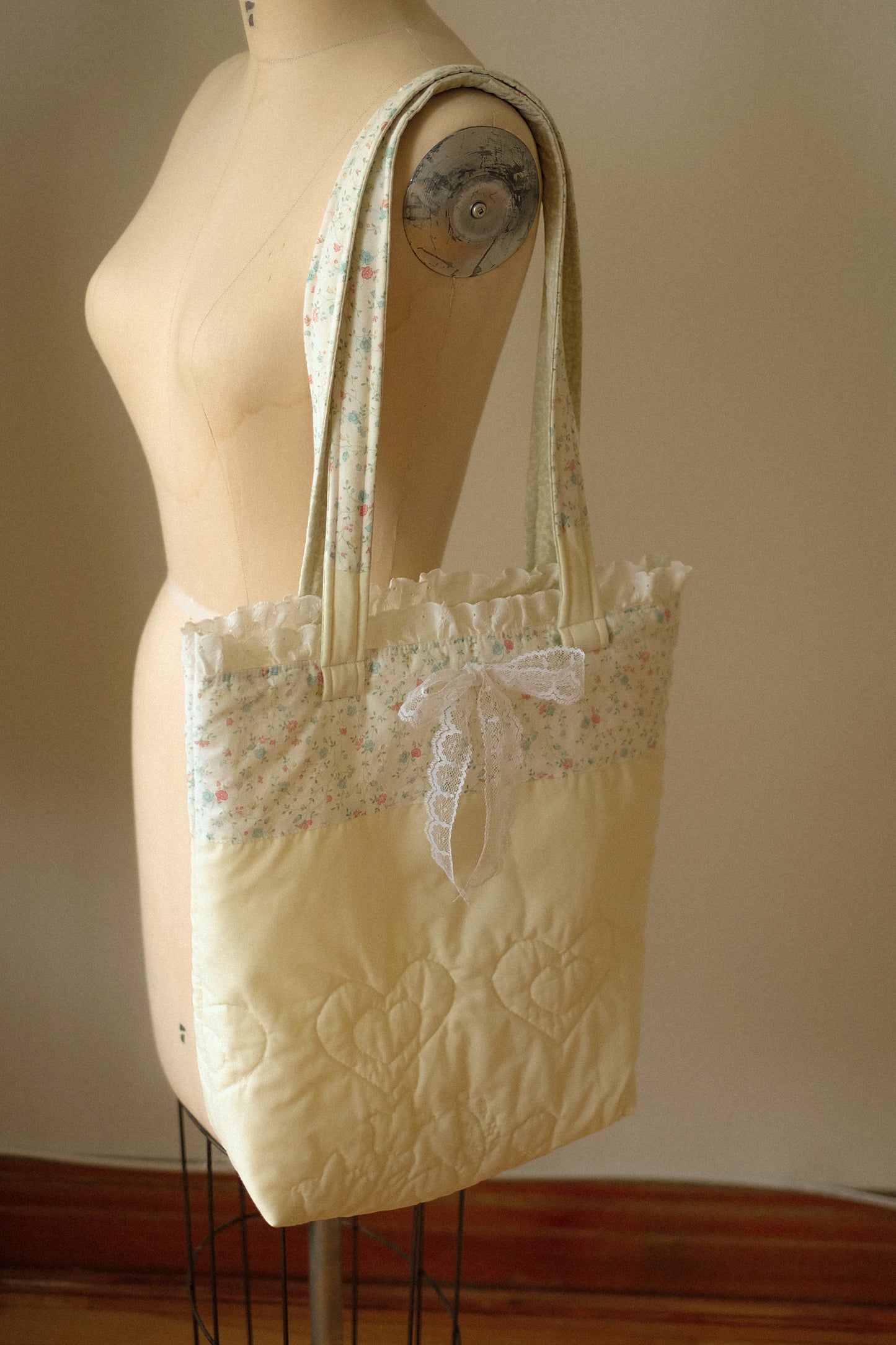 Handmade quilted tote bag - Lover ♡