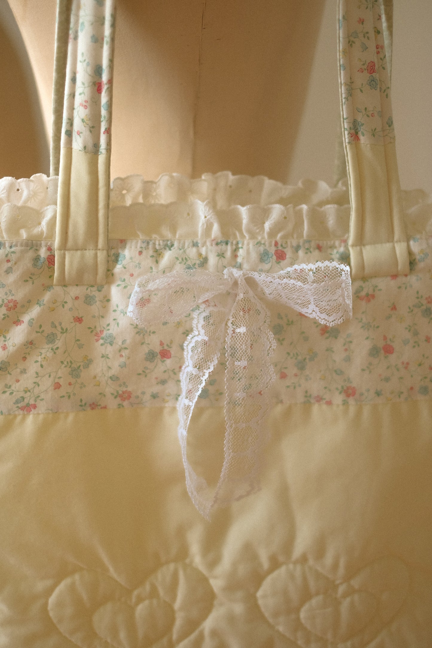 Handmade quilted tote bag - Lover ♡