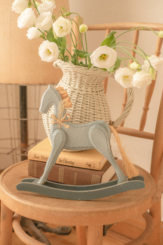 Vintage wooden rocking horse