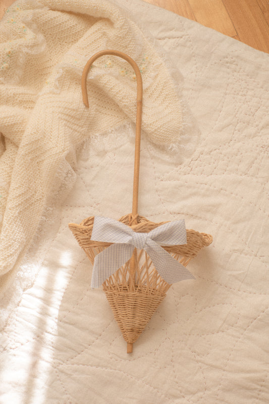 Vintage whicker umbrella