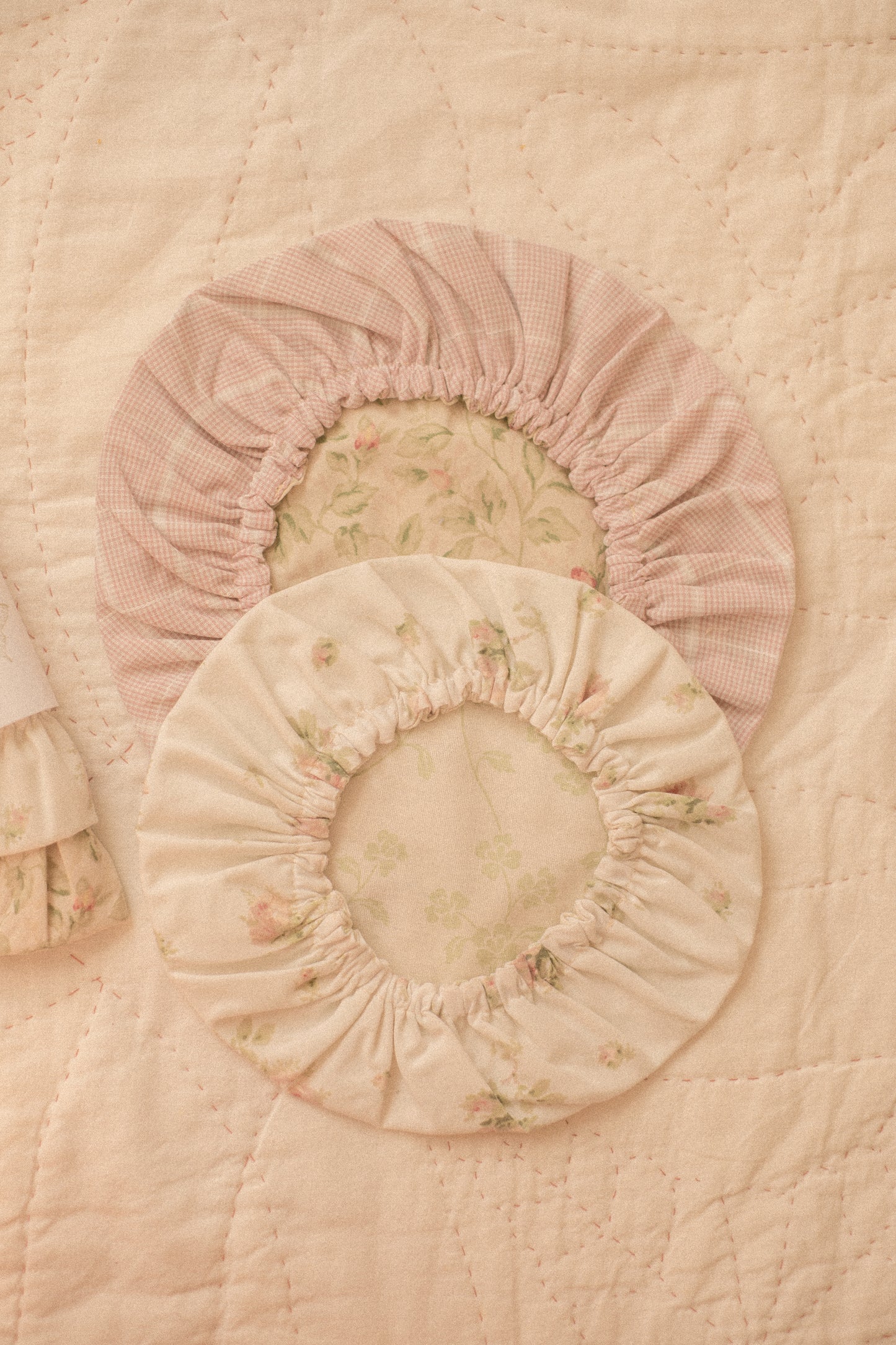 Handmade reusable bowl cover set - floral cottage