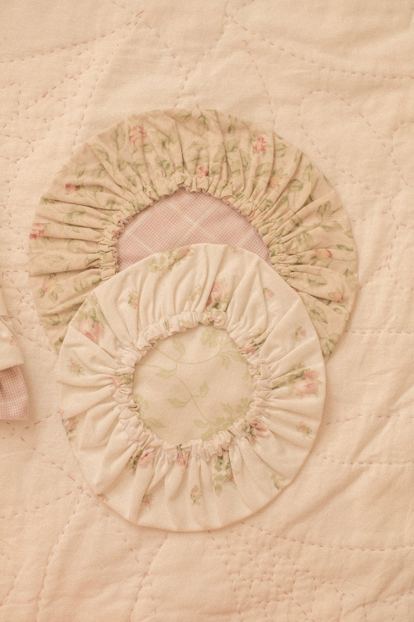 Handmade reusable bowl cover set - floral cottage