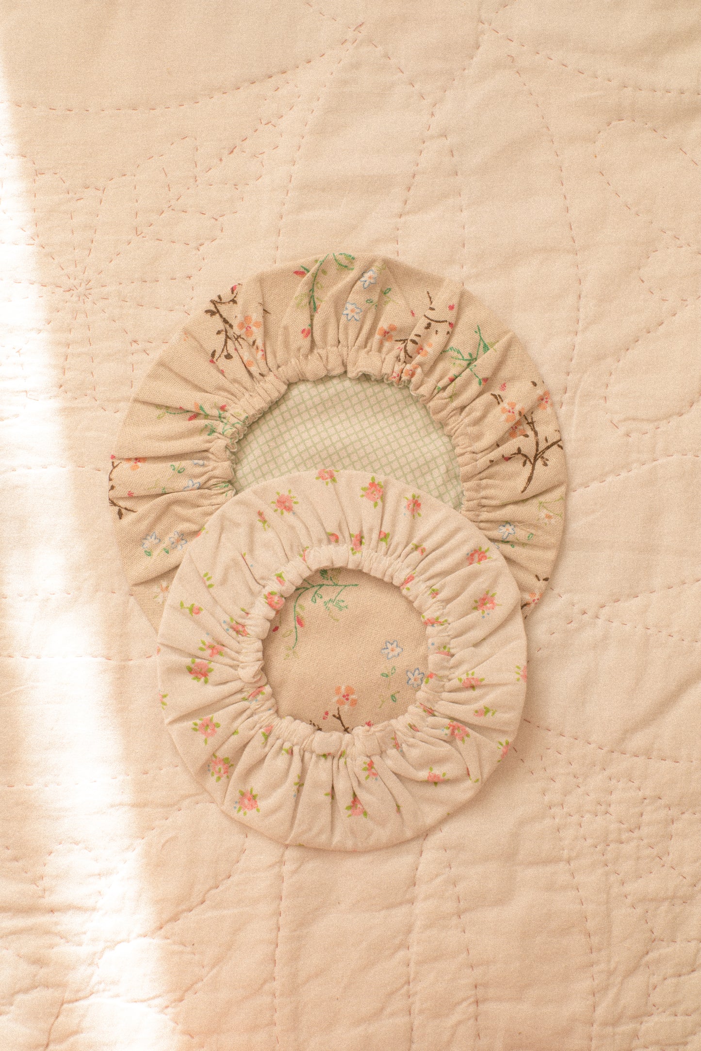 Handmade reusable bowl cover set - spring sprouts