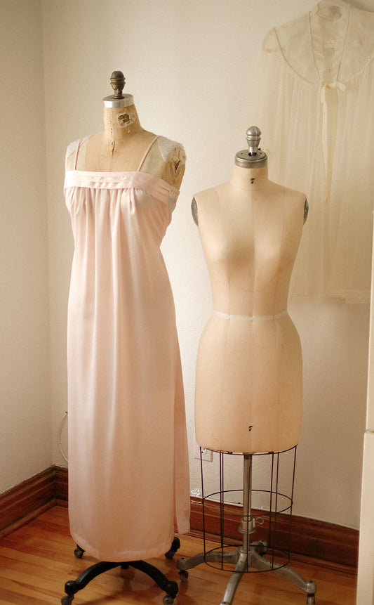 Vintage pink satin slip dress ♡