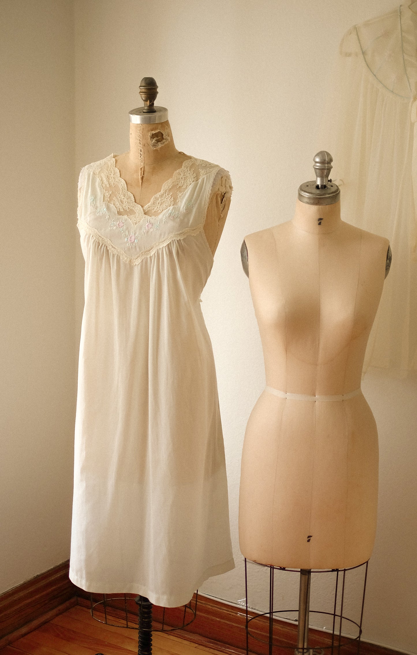 Vintage Lacey light blue pyjama sleep dress♡