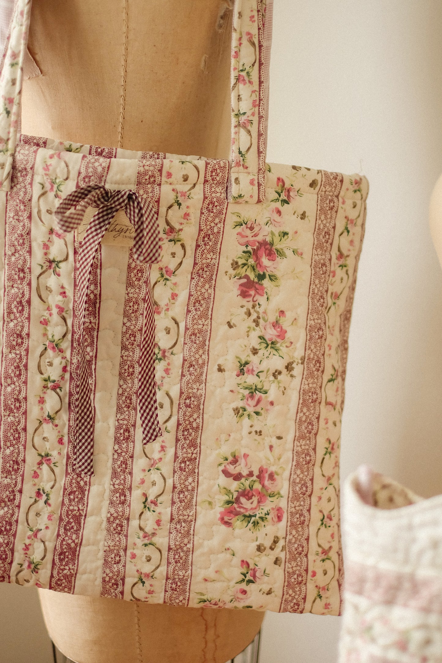 Handmade quilted tote bag - Violenta♡