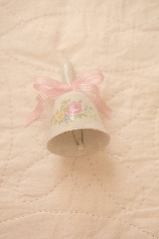Vintage ceramic floral bell