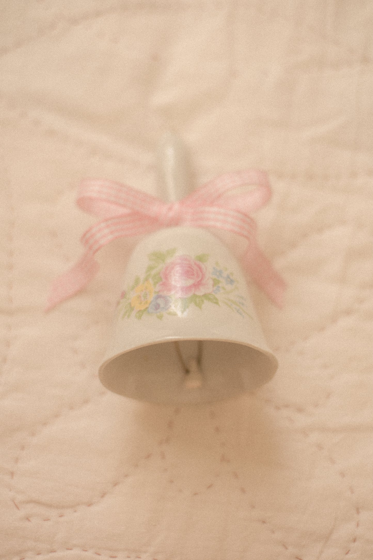 Vintage ceramic floral bell
