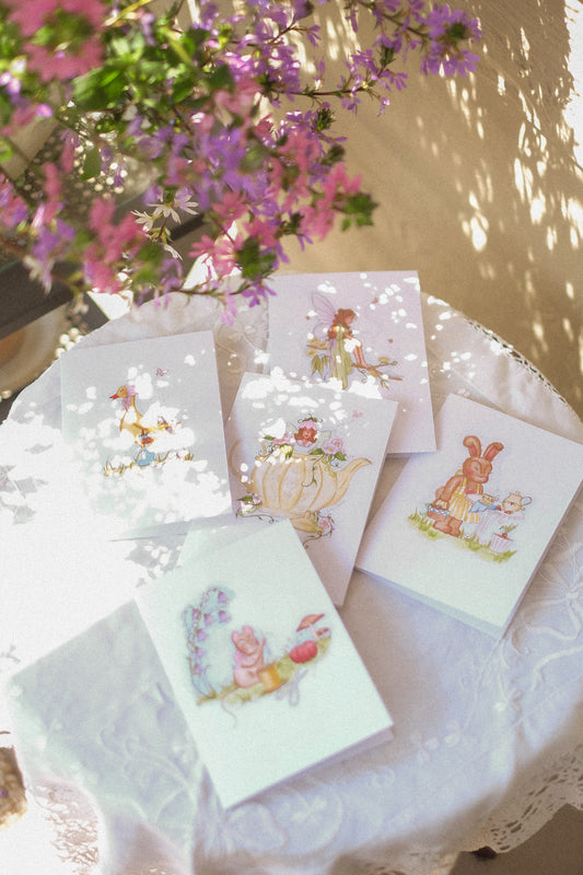 Hand painted spring greeting cards