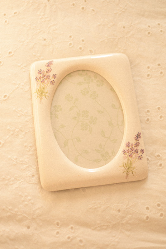 Vintage ceramic floral frame