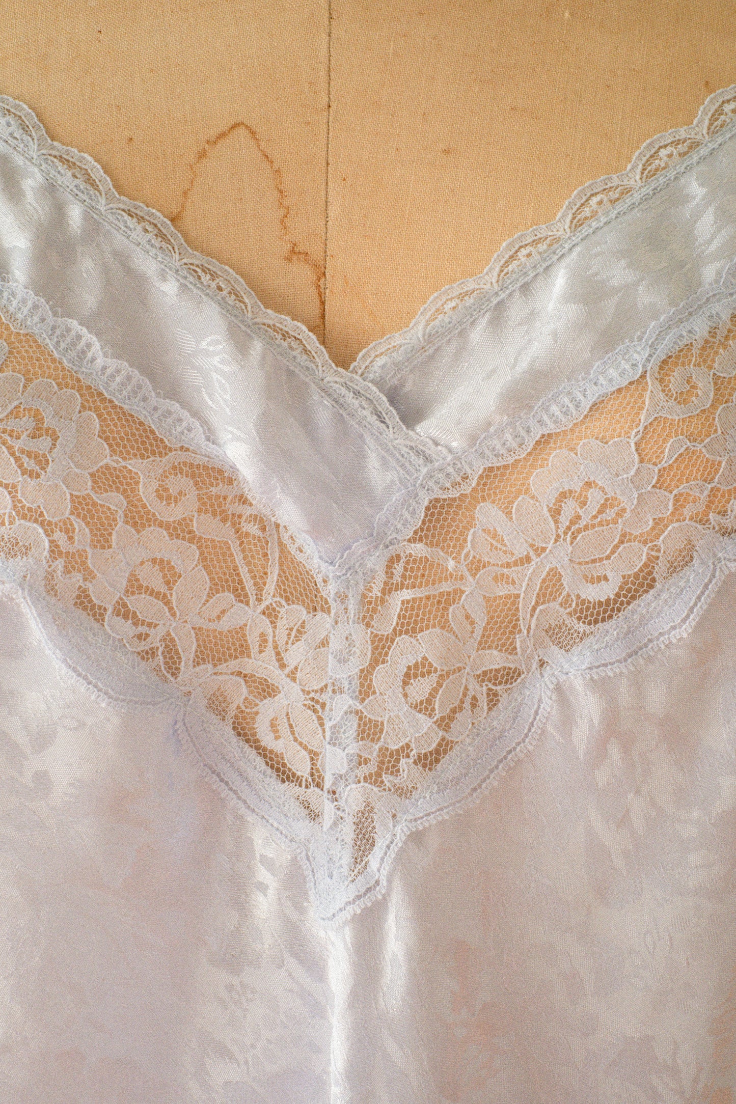 Vintage periwinkle satin slip dress