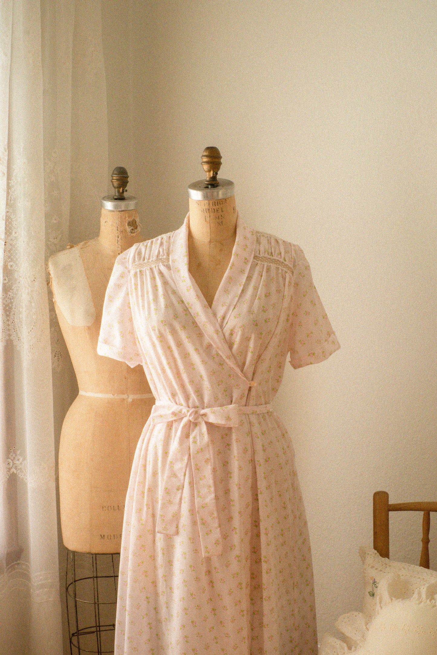 Vintage cotton floral sleep dress