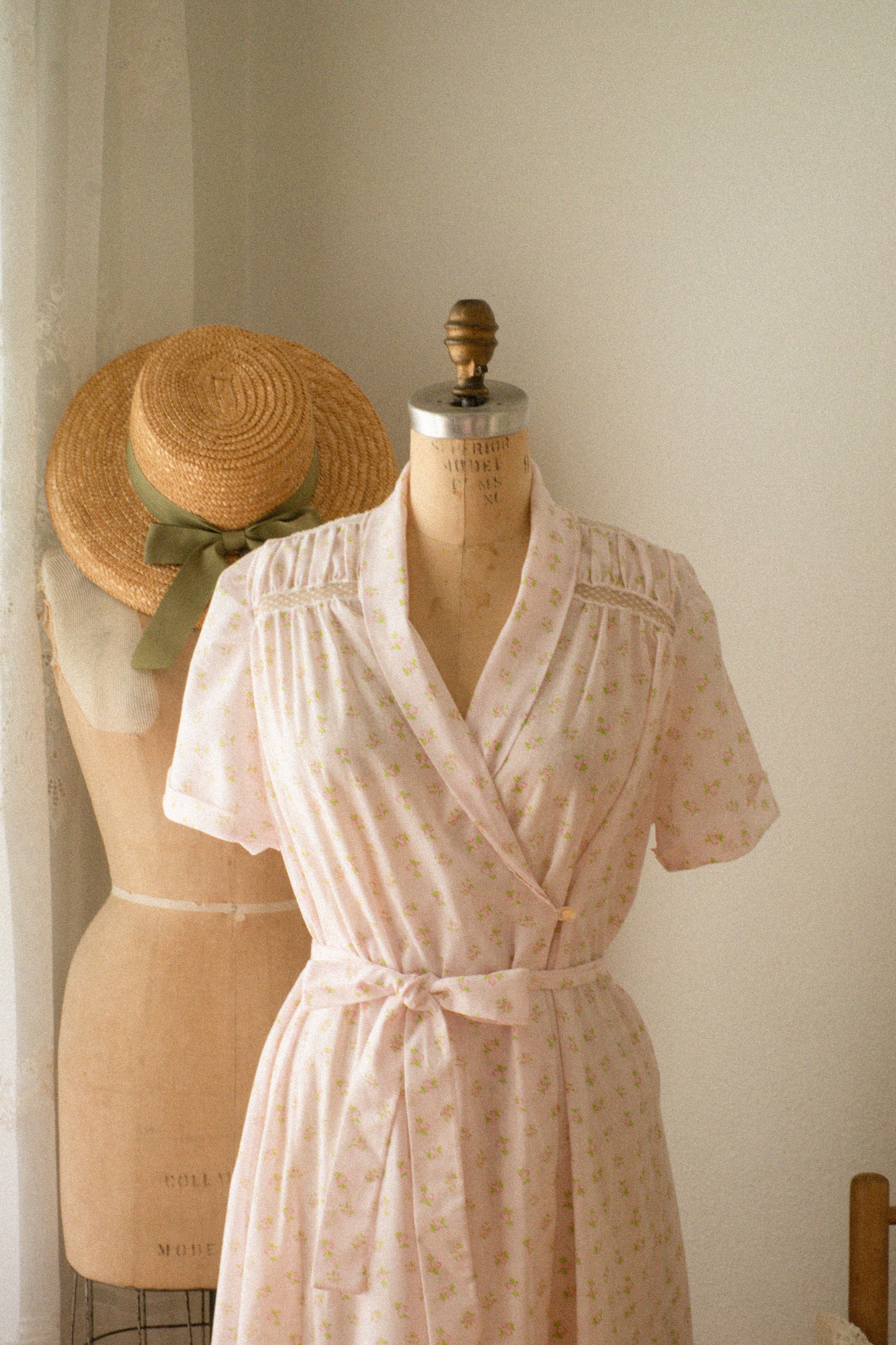 Vintage cotton floral sleep dress