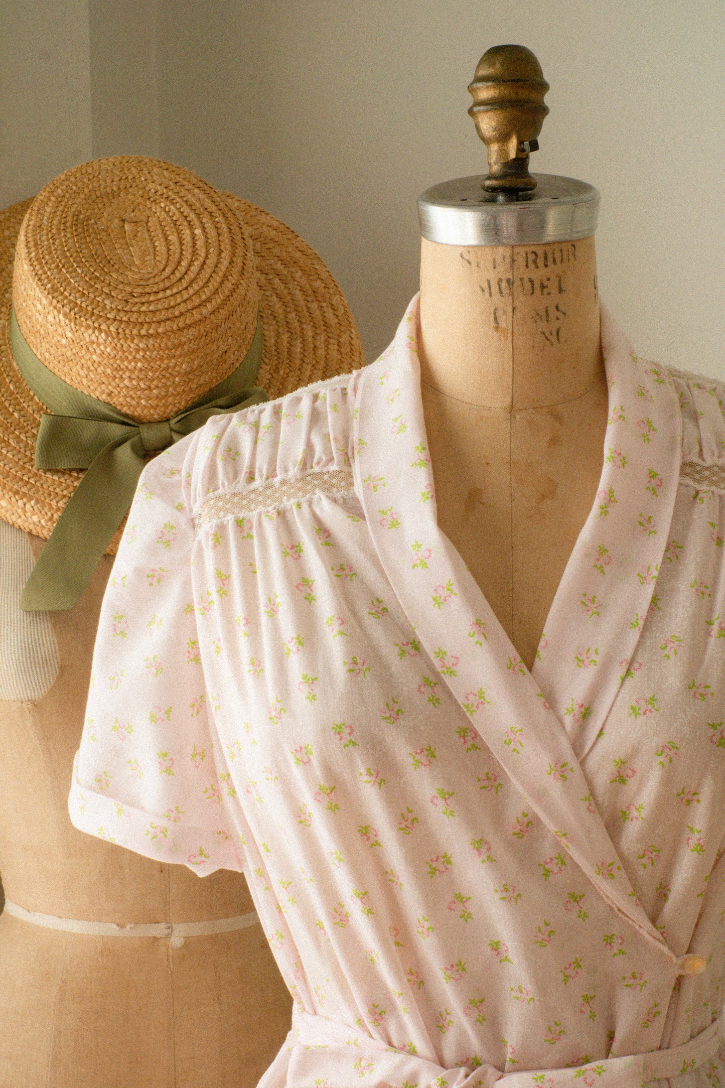Vintage cotton floral sleep dress