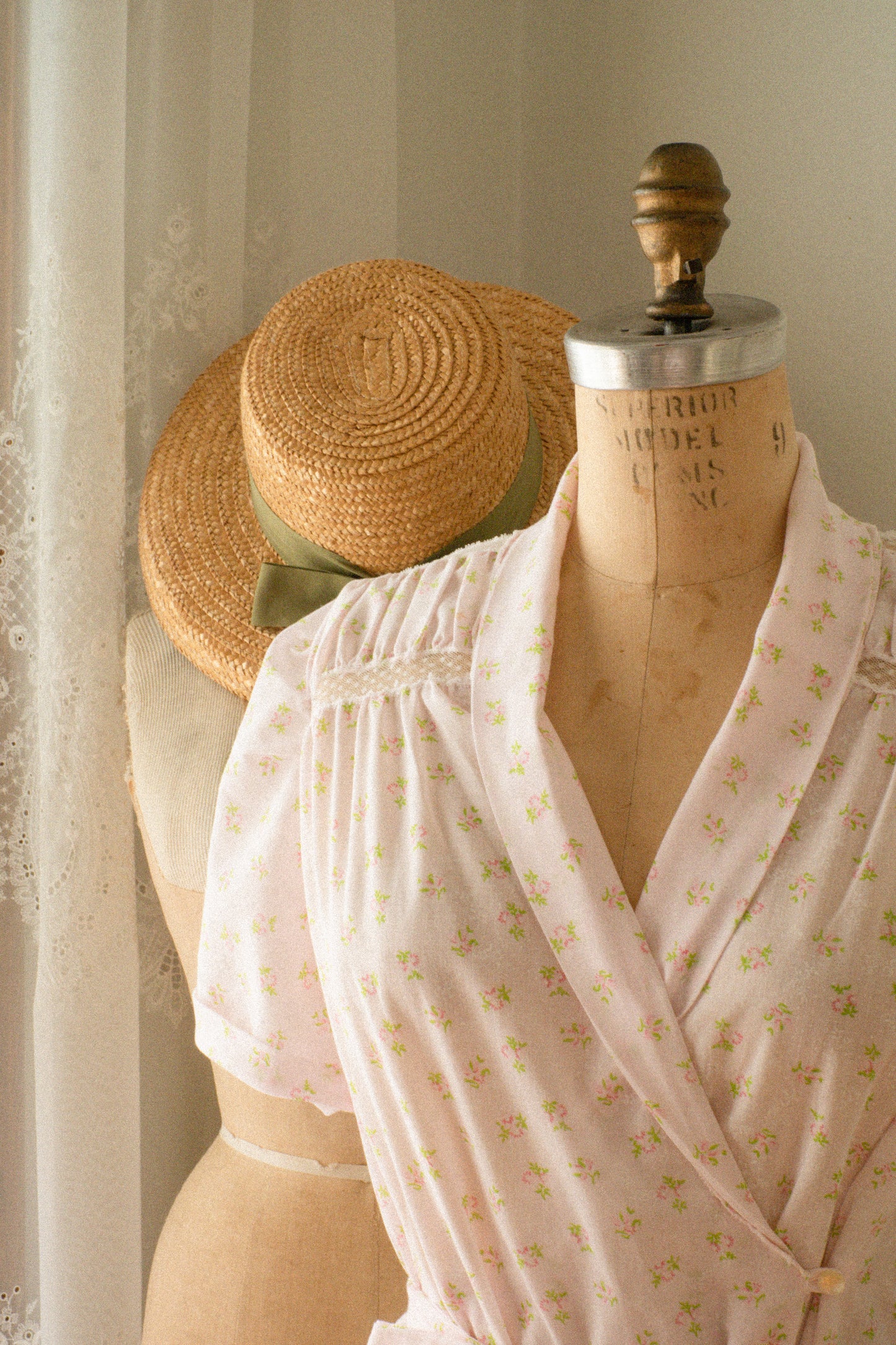 Vintage cotton floral sleep dress