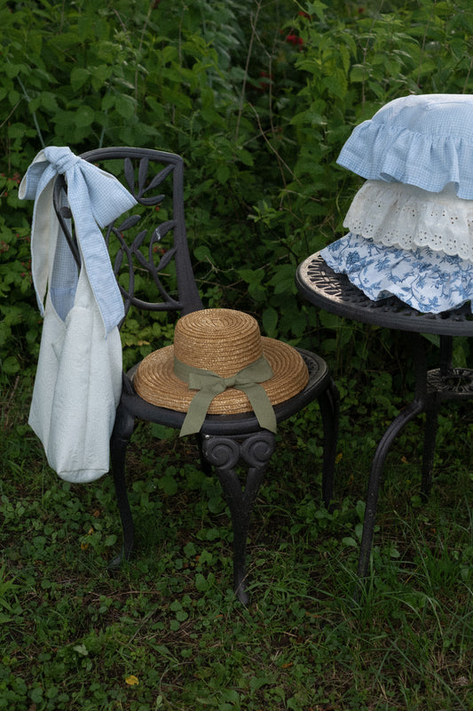 Handmade ruffled heart pillow - paisley