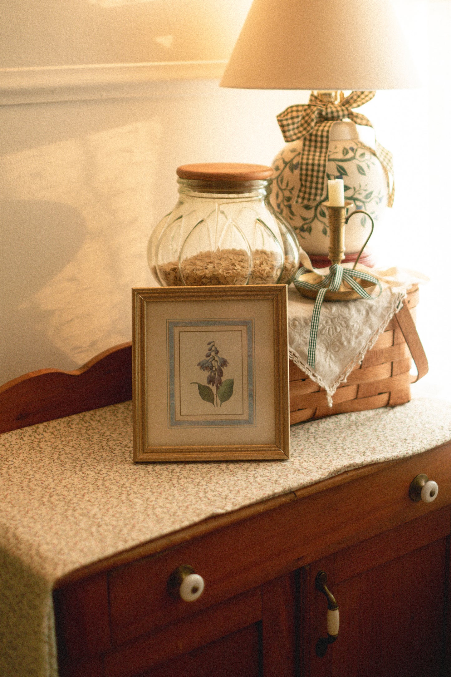 Vintage gold apothecary floral picture frame