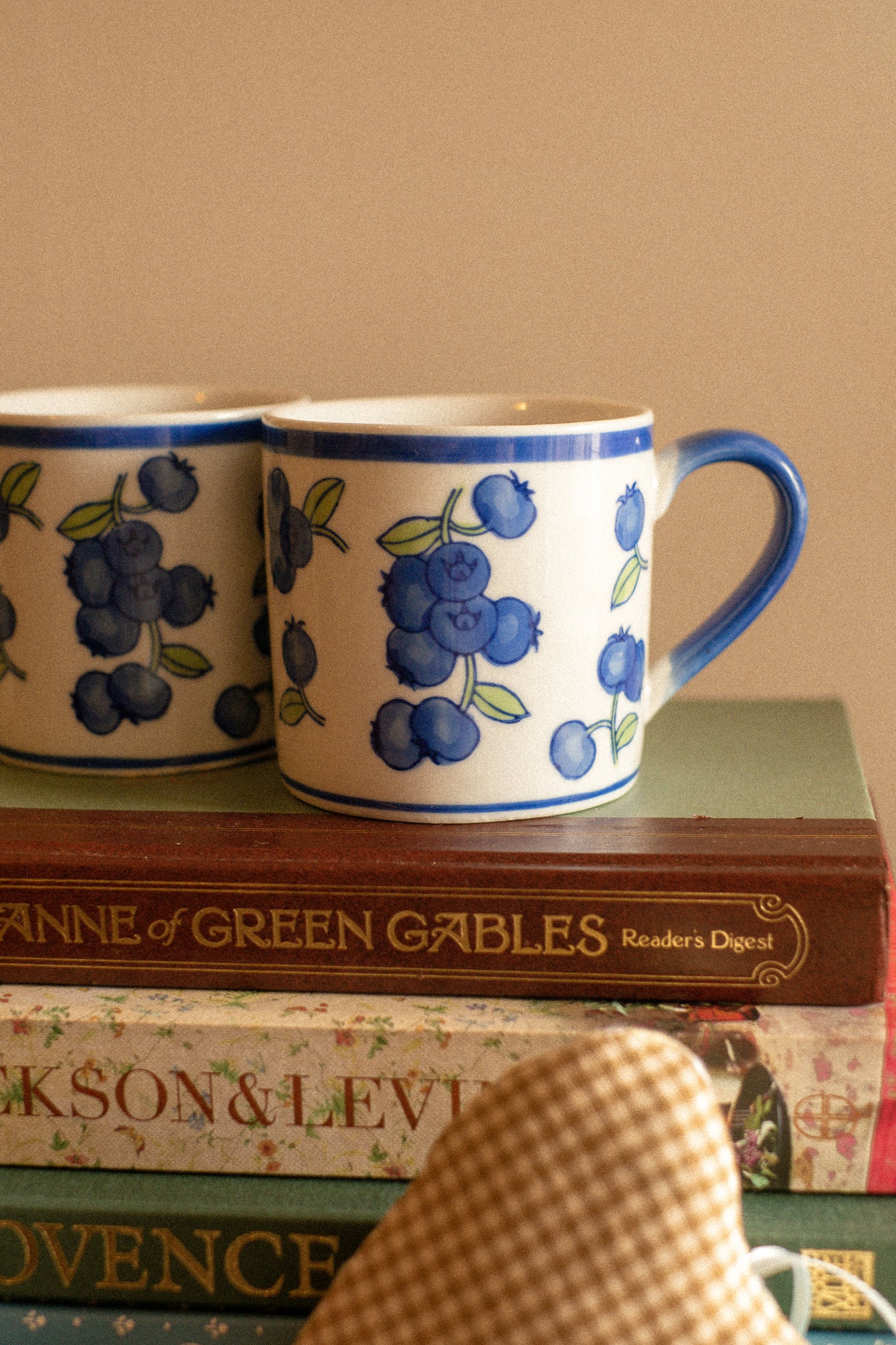Vintage ceramic hand painted blueberry mugs 🫐 Set of two or four