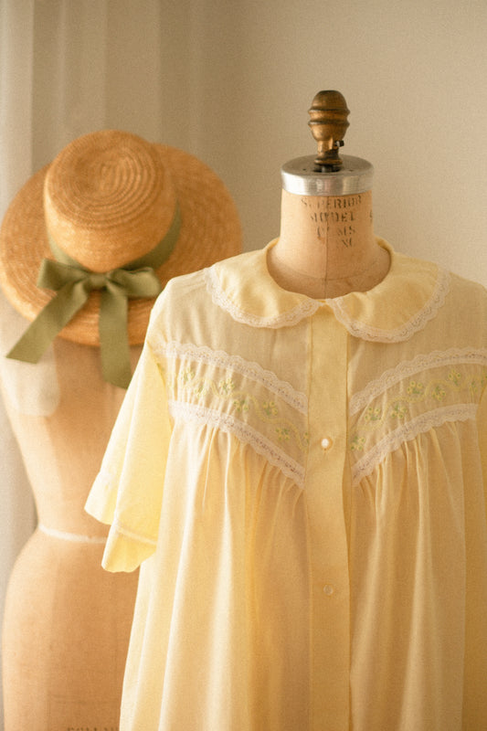 Vintage buttery embroidered nighty