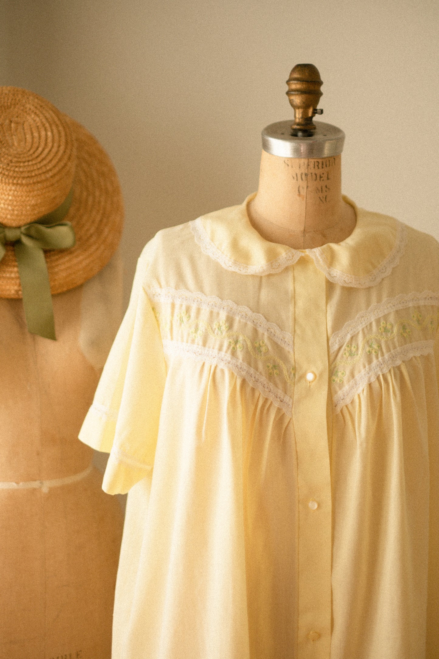 Vintage buttery embroidered nighty